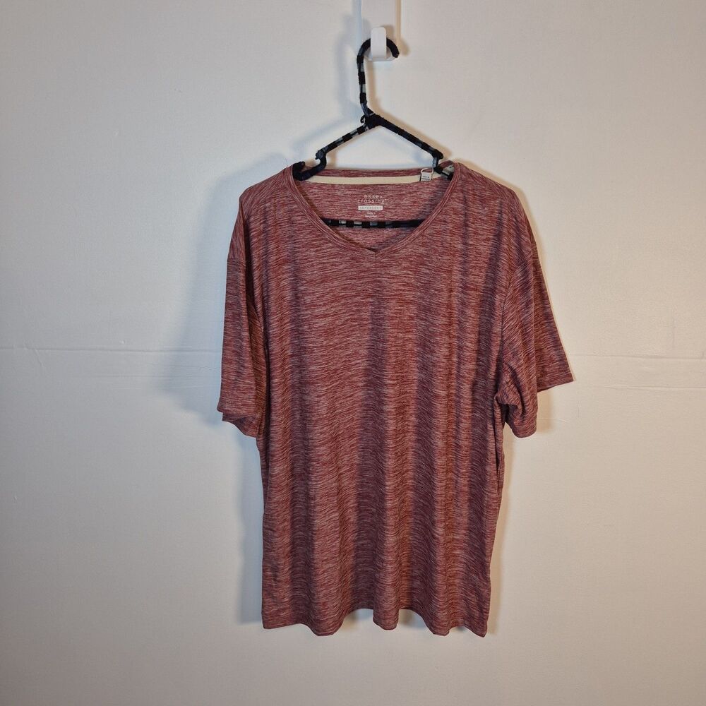 Essex Crossing Men's Athletic T-shirt Size 2X Heather Red Wicking Quick Dry